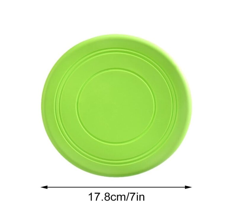 Dog Frisbee Disc, 17.8 cm, Flying Saucer, Dog Toy, Green